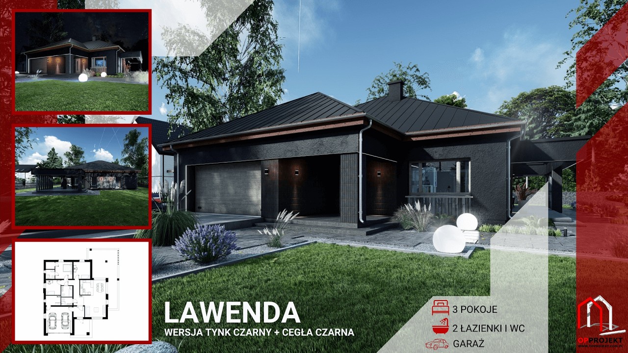 LAWENDA – przestronny dom jednorodzinny z garażem | Projekt domu 162 m² OPPROJEKT