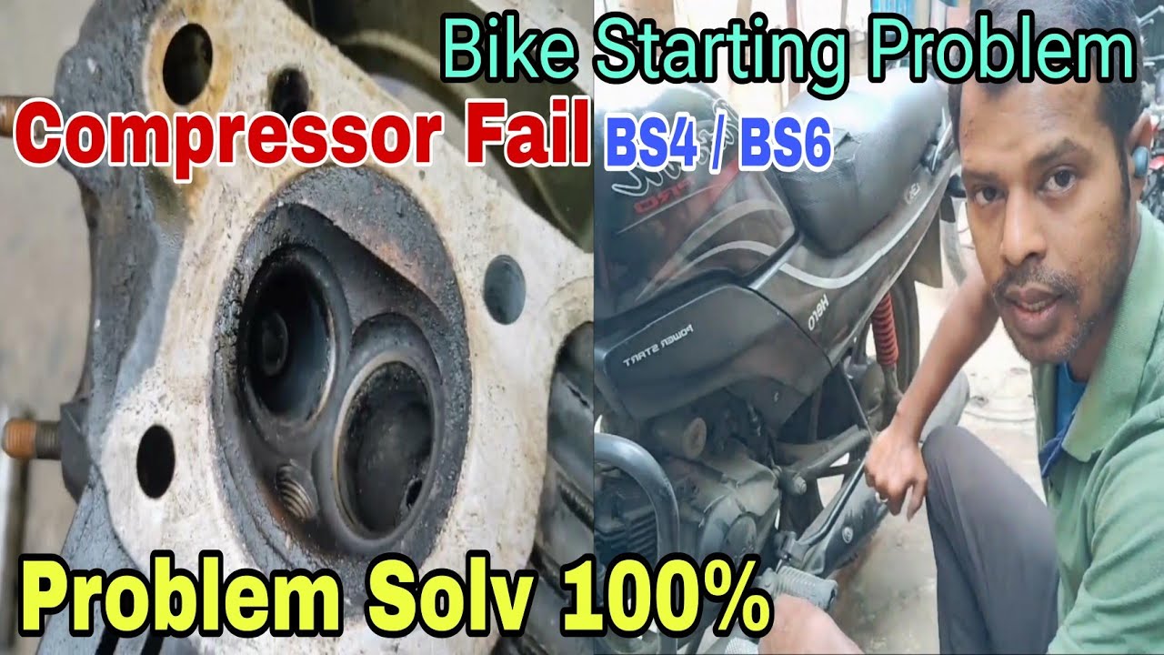 Bike Compressor Fail 😱 | 100% Problem Solve 👍| Hero Passion Pro Starting Problem