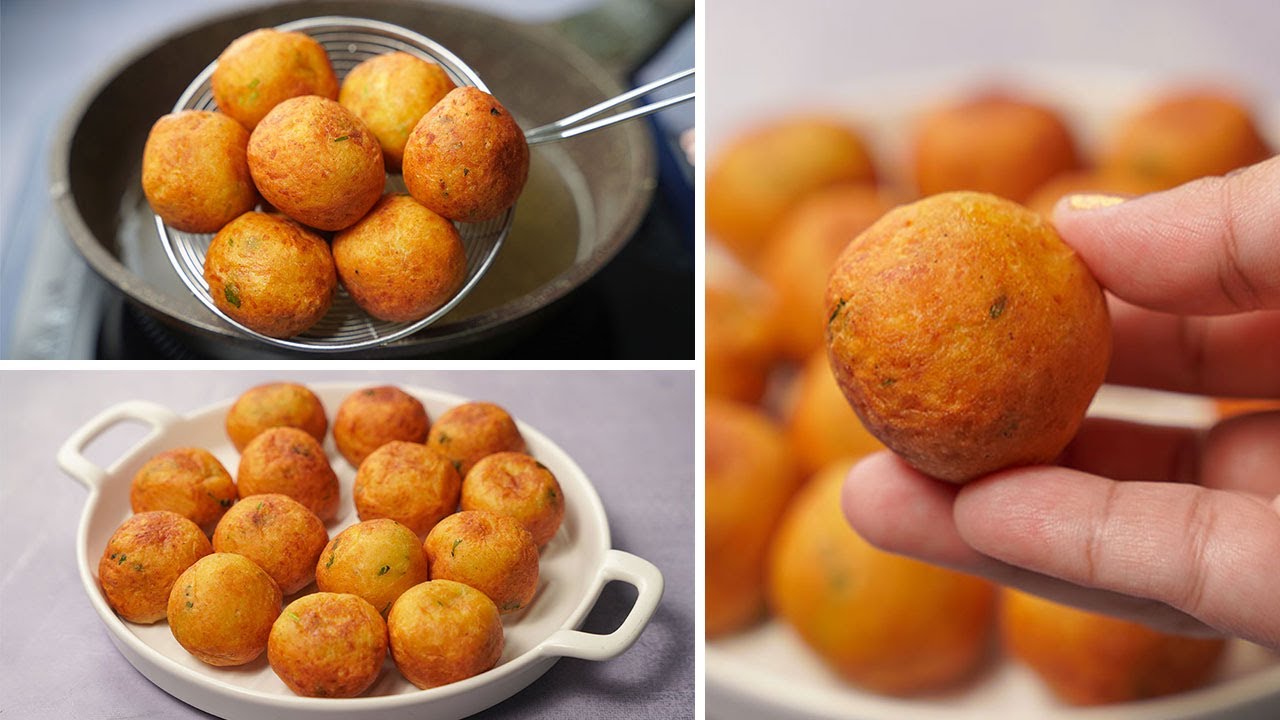 You'll Need Only Potatoes to Make This Fluffy Potato Balls | Super Easy Potato Snacks Recipe | Yummy
