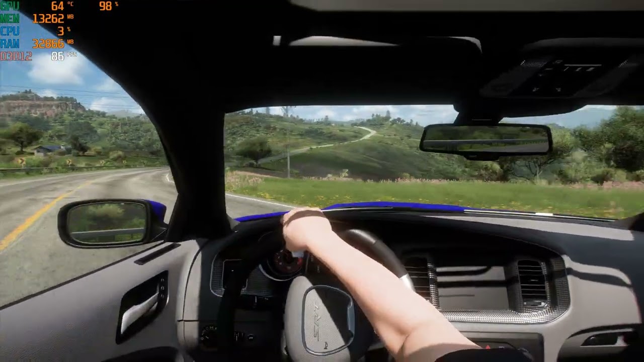 Forza Horizon 5 Max Settings 4k RTX 3090TI (Dodge Charger Hellcat Gameplay)