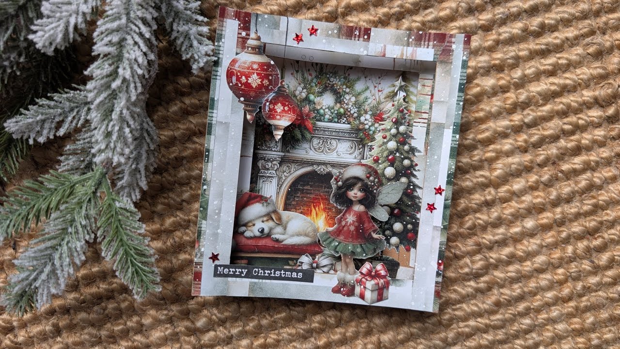 Tunnel card is super easy with Bits and bobs book #maremicollagebooks #cards #scrap #papercraft 