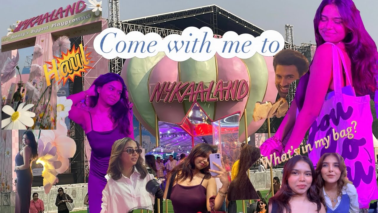 COME WITH ME TO NYKAALAND 2025 💄 | Aditya Roy Kapoor, Prajakta Koli | What’s In My Bag + Haul 💋✨