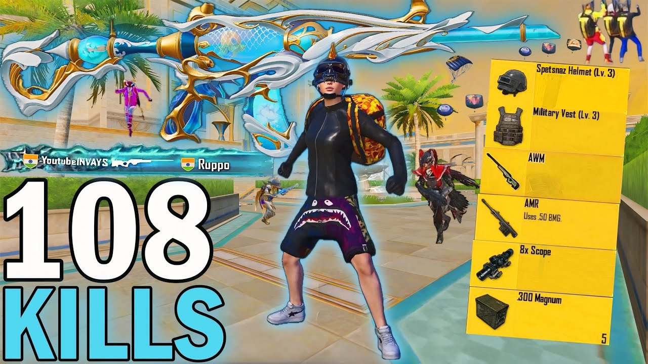108 KILLS!😈CRAZY SNIPER GAMEPLAY with BEST BAPE OUTFIT🥵SAMSUNG,A7,A8,J4,J5,J6,J7,J2,J3,XS,A3,A4,A5
