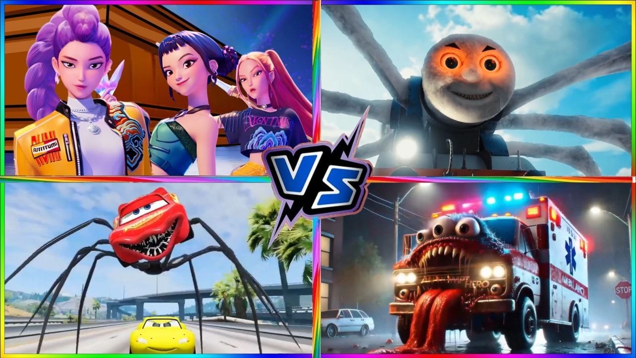 McQueen Horor 🆚 Kpop demon hunter 🆚 Ambulance horor 🆚 Train speederman exe Tiles Hop EDM Rush
