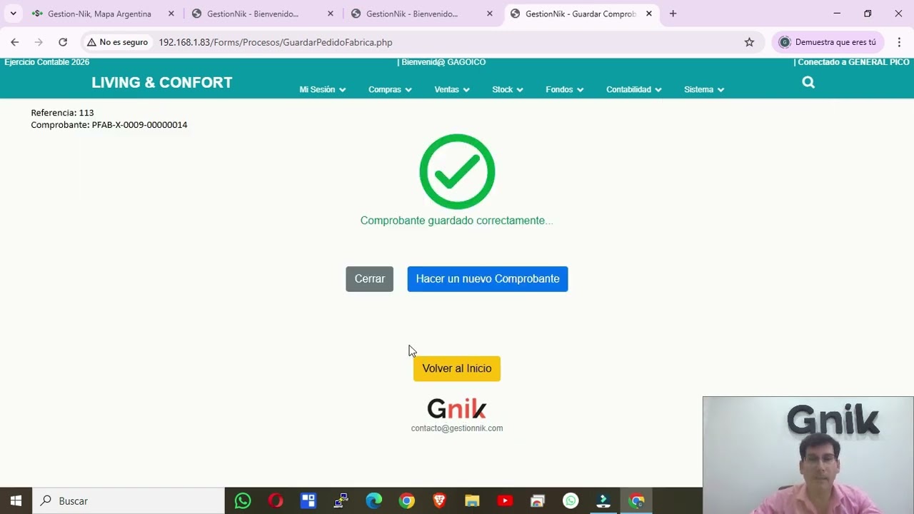Grupo Living - Hacer un pedido a la fábrica