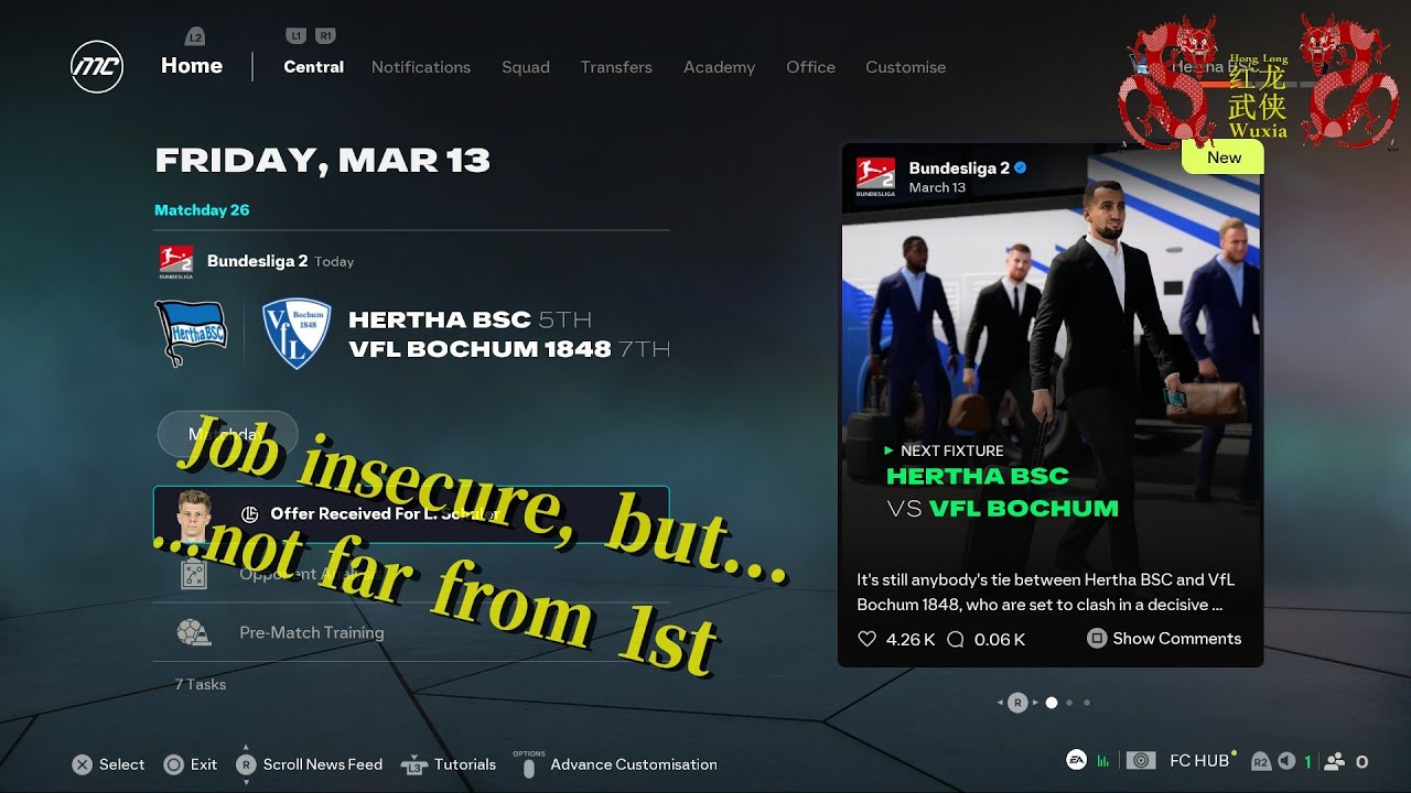 EA FC 26 Hertha BSC manager Livestream