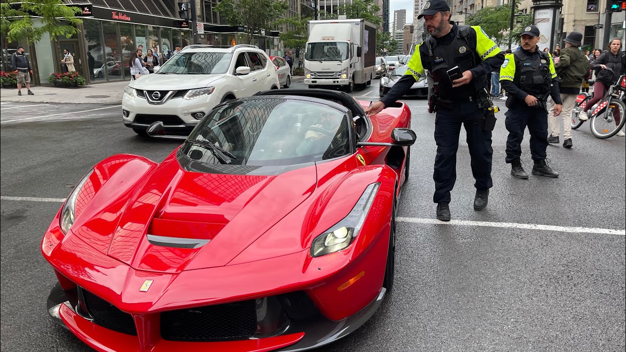 Монреальской полиции НЕ понравился конвой TRIPLE LAFERRARI!