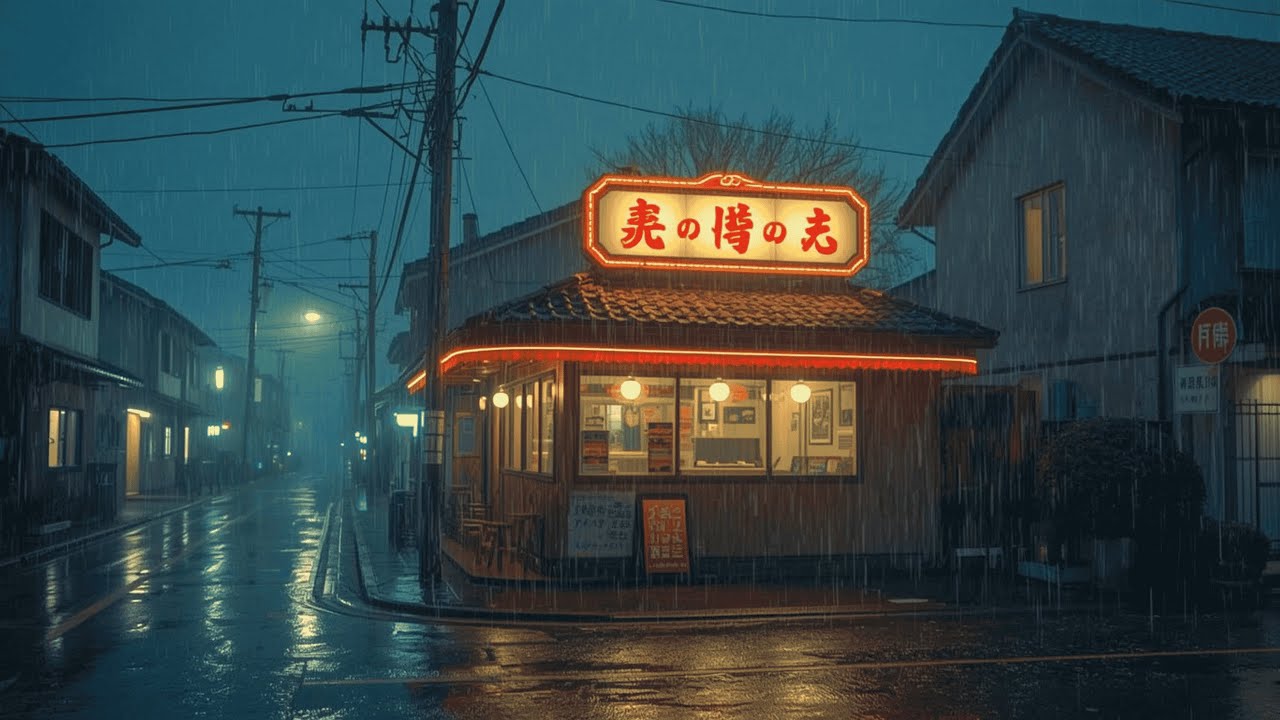 Rainy Japan Convenience Store | Calm Lofi Night Vibes