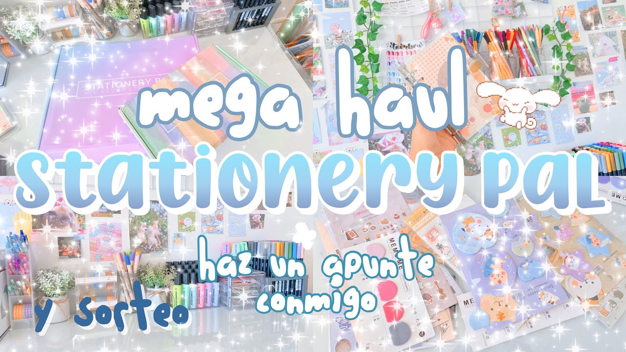 ﾟ*☆Mega HAUL Papelería 📎 STATIONERY PAL + Haz un APUNTE Conmigo 🚎🌱 || ఌ GIVEAWAY Internacional 🍶