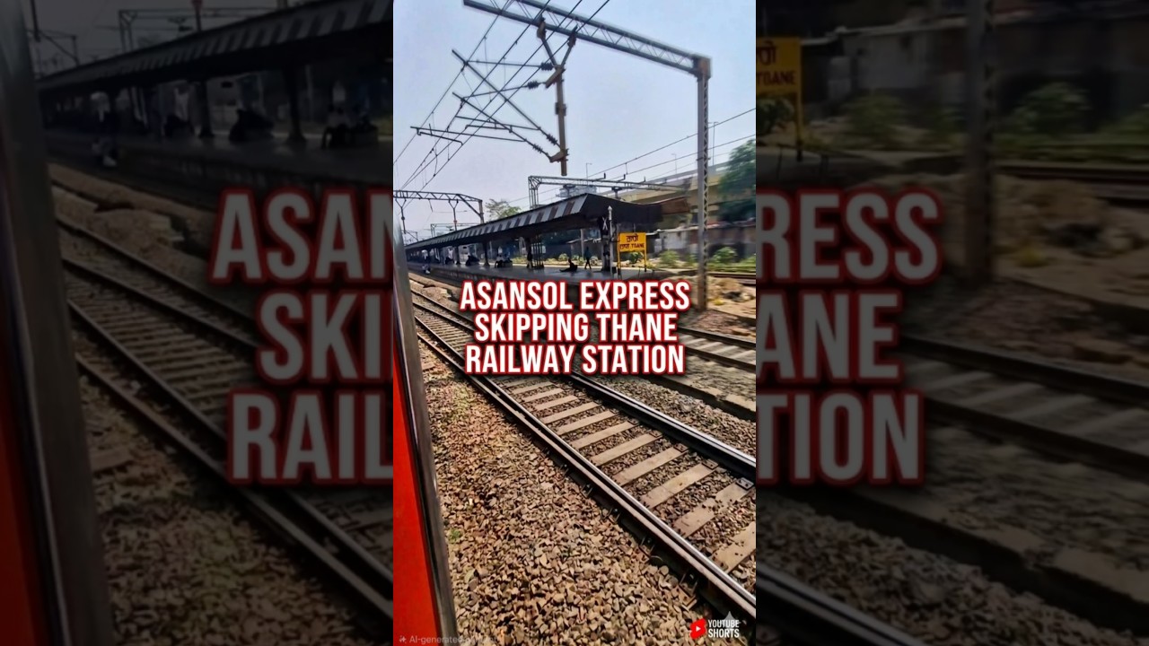 High speed skipp of Thane Railway station #indianrailway #shorts #highspeedtrain #skipping #thane
