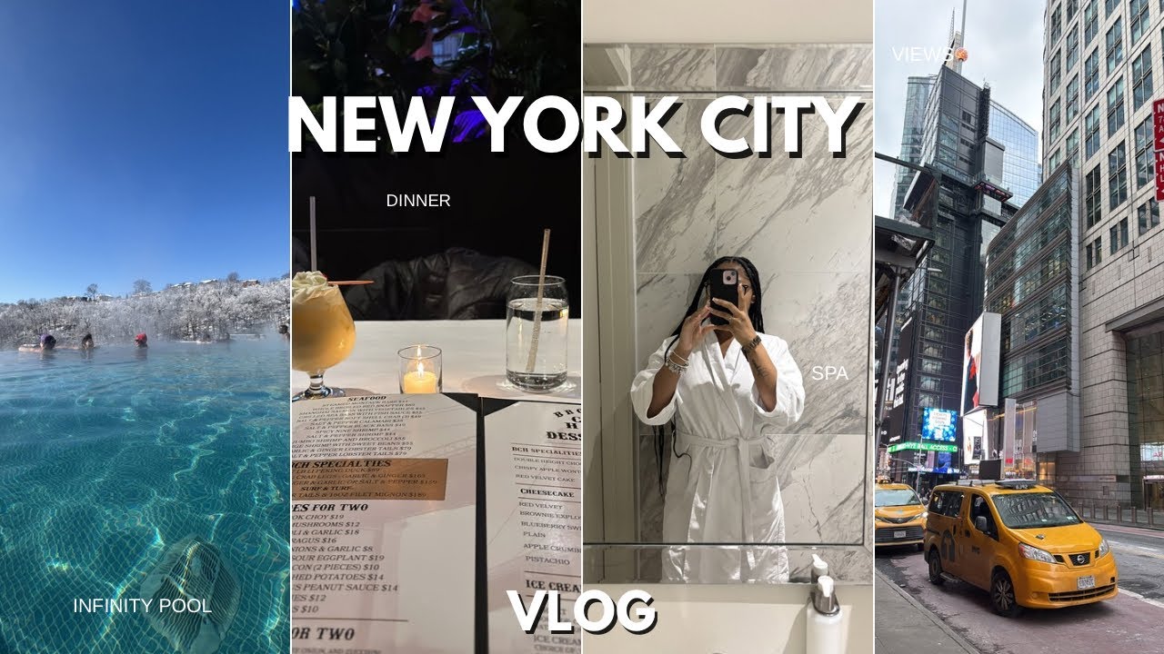 New York City vlog: ice skating, spa, shopping, dinner, great gatsby play & more | AMillian Nevaeh