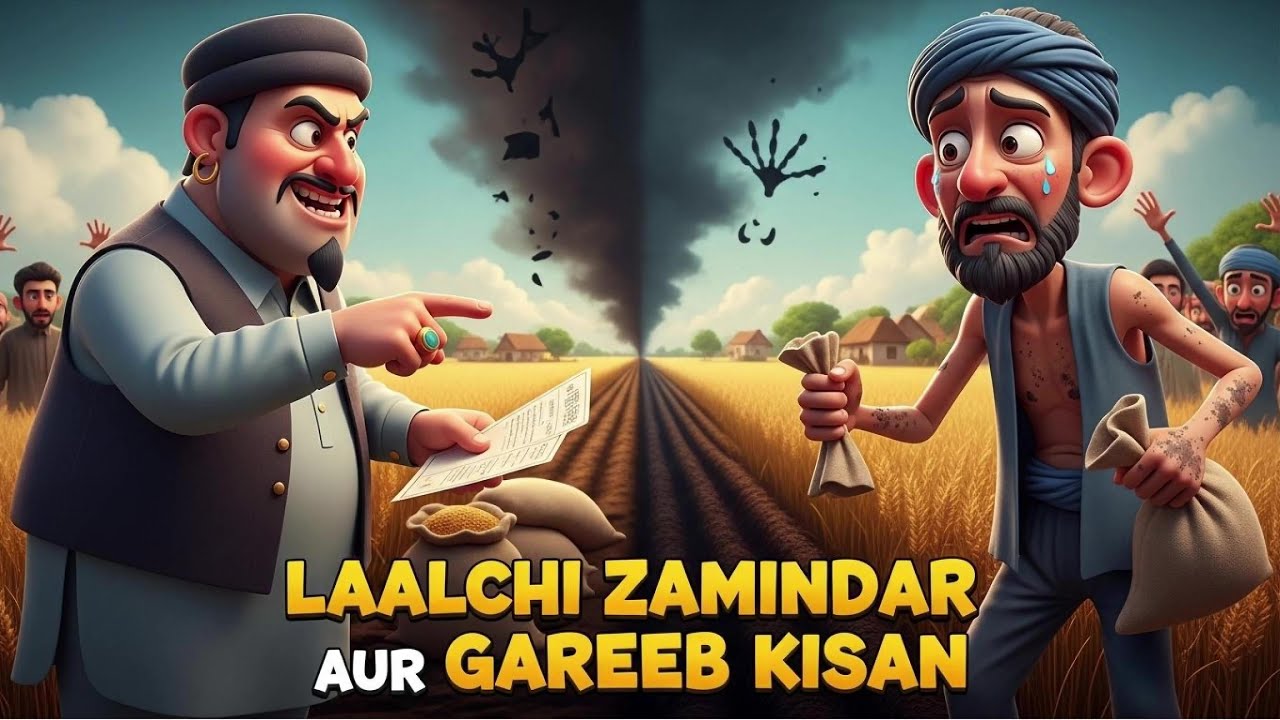 Lalchi Zamindar: Urdu Moral Cartoon | Kids Animation Story for Children #urducartoon #kids