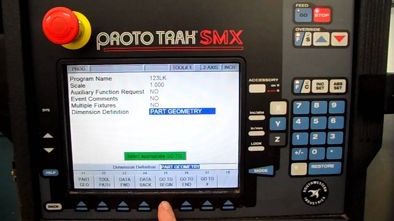 Proto TRAK CNC Mill Basic 2-Axis Program Setup