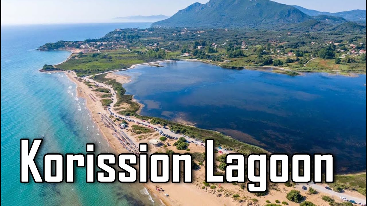 Korission lake or Korission Lagoon - the most important wetland of Corfu island (Greece)
