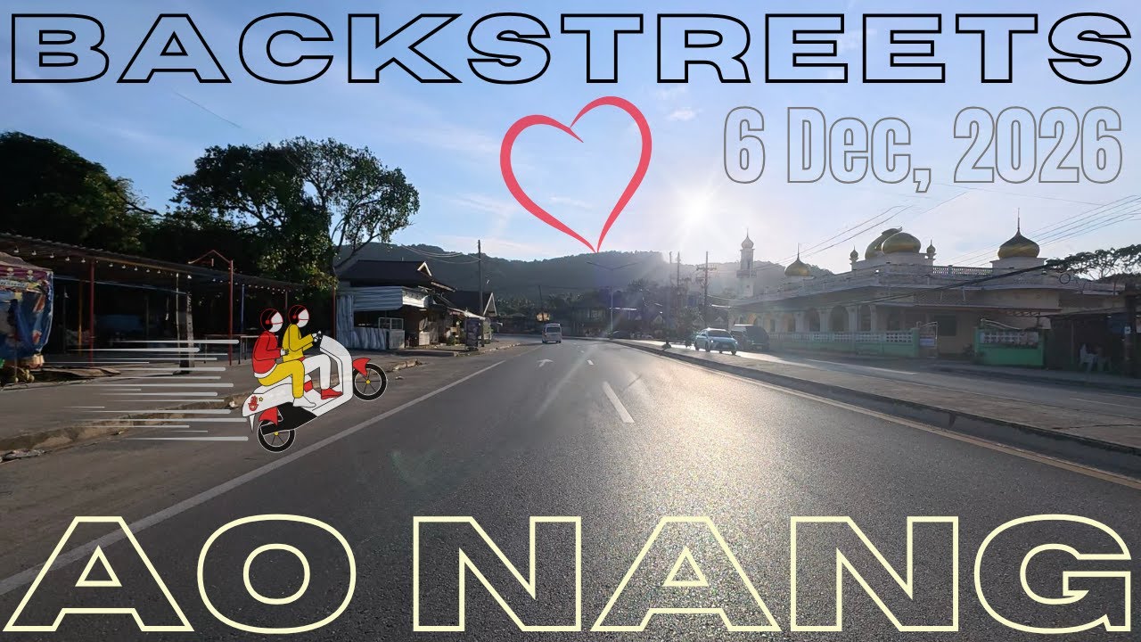 Exploring Ao Nang ☀️ by Scooter 🛵 Morning Ride via Ramada Backstreets & Soi 8 Ao Nang Krabi Thailand