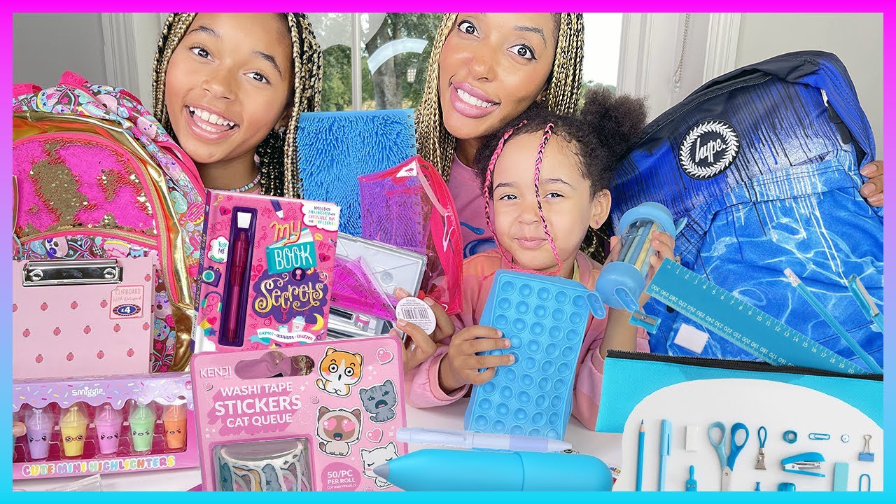 SWAP FOURNITURES SCOLAIRES 2024 BLEU VS ROSE - Back to School Rentrée Scolaire