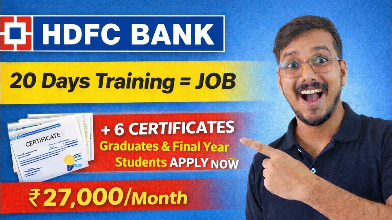 HDFC Hiring Programme 2026 | Hiring Final Year Students & Freshers | Salary + Eligibility | Apply 