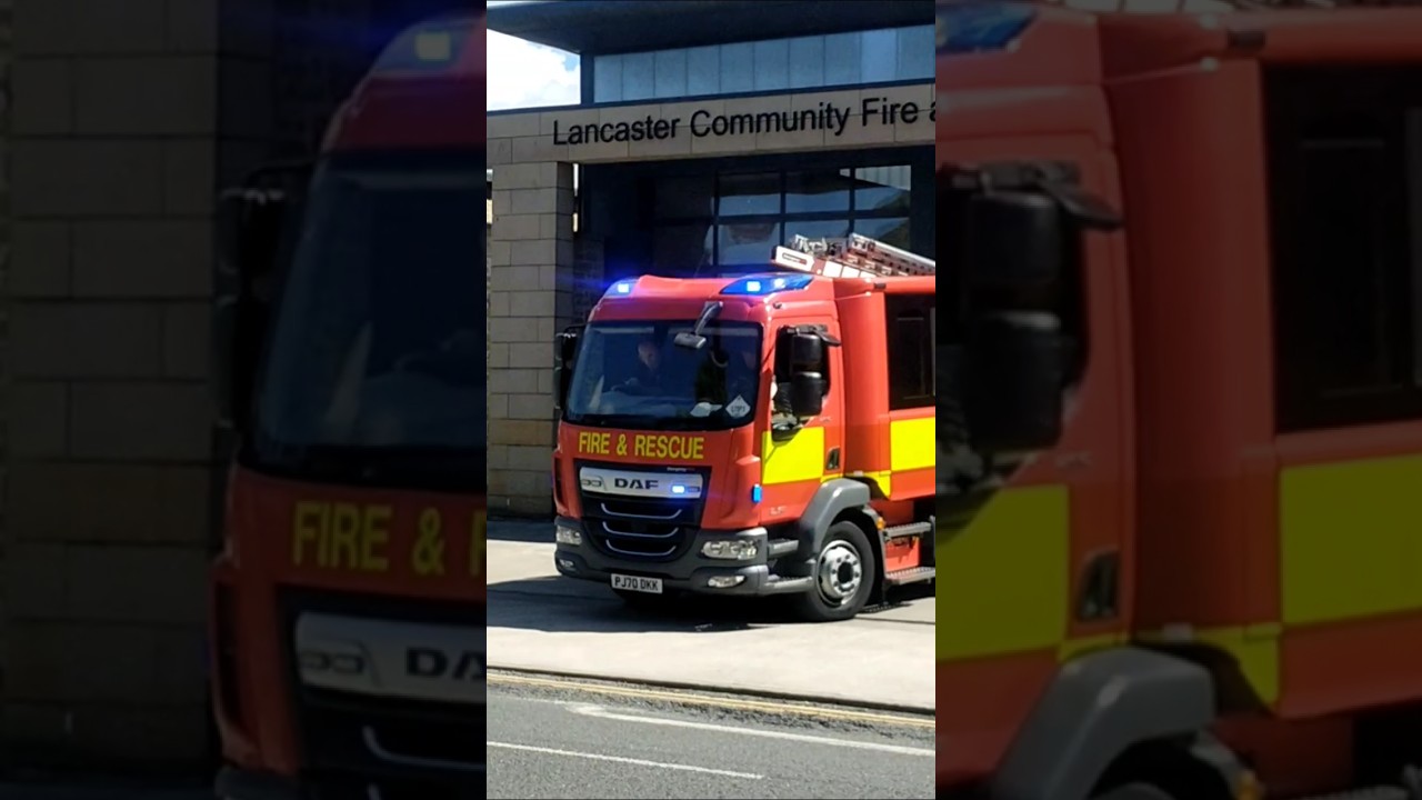Lancaster's first pump turnout- Lancashire Fire and Rescue Service