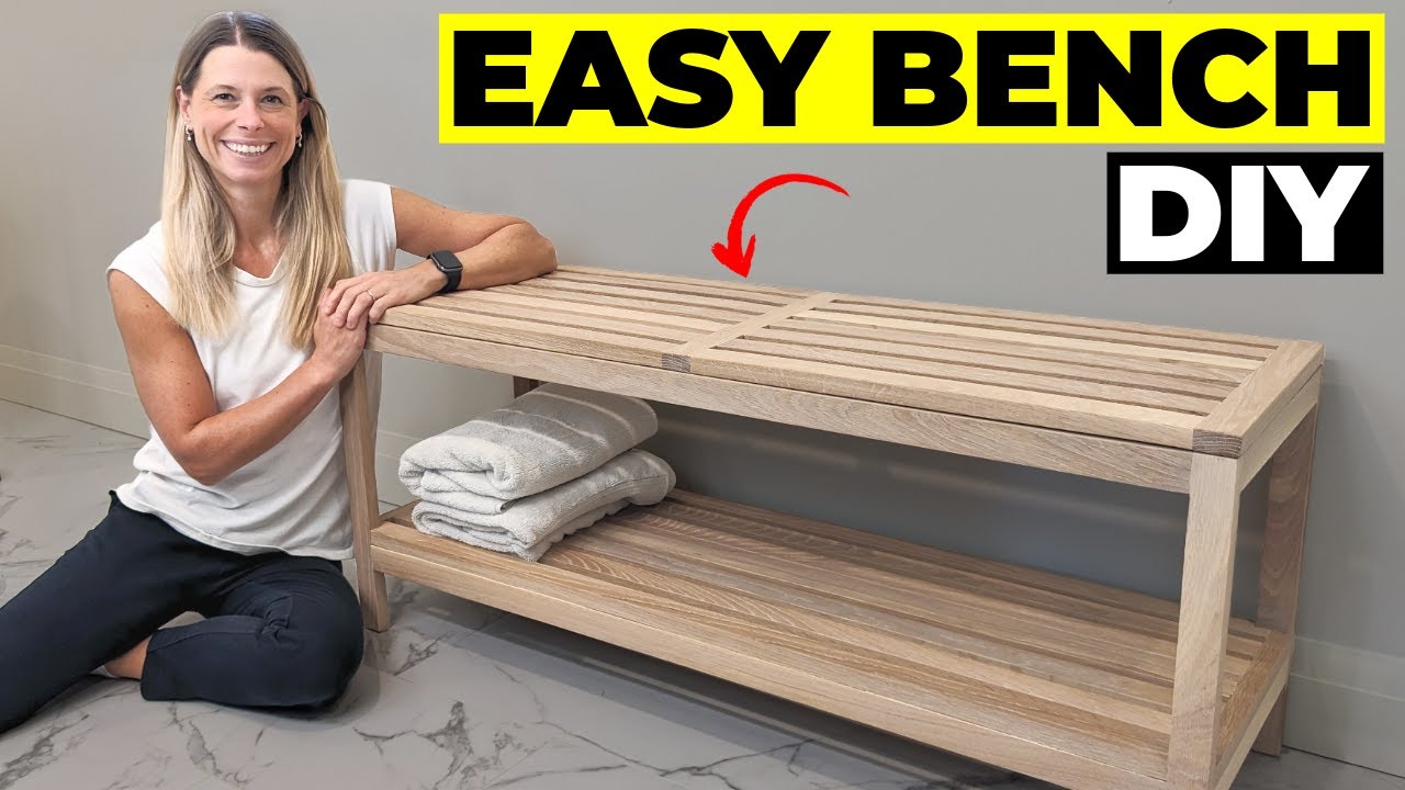 How to Build a White Oak Bench for Beginners // DIY Woodworking