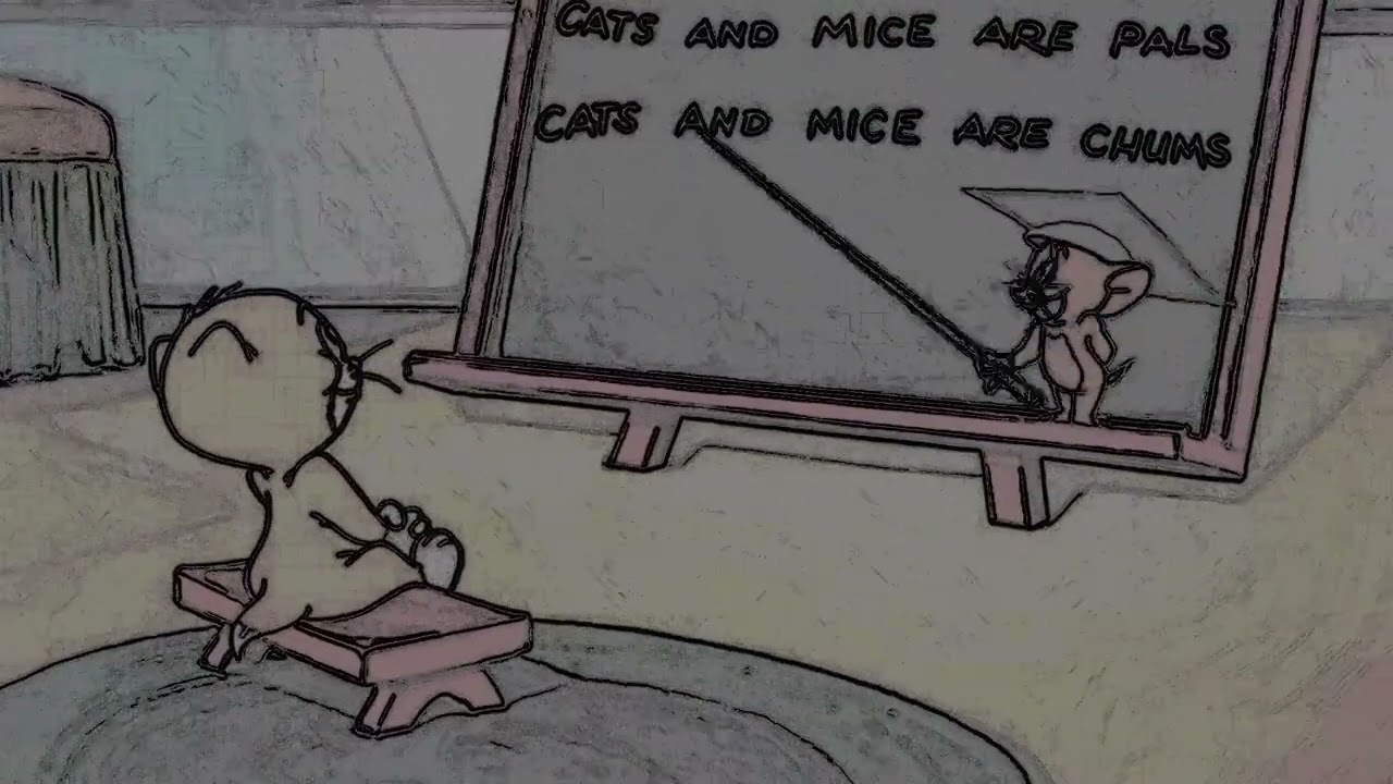 Tom and Jerry/Tom teacher and little mouse (cartoon edit)#cartoon #tomandjerry 