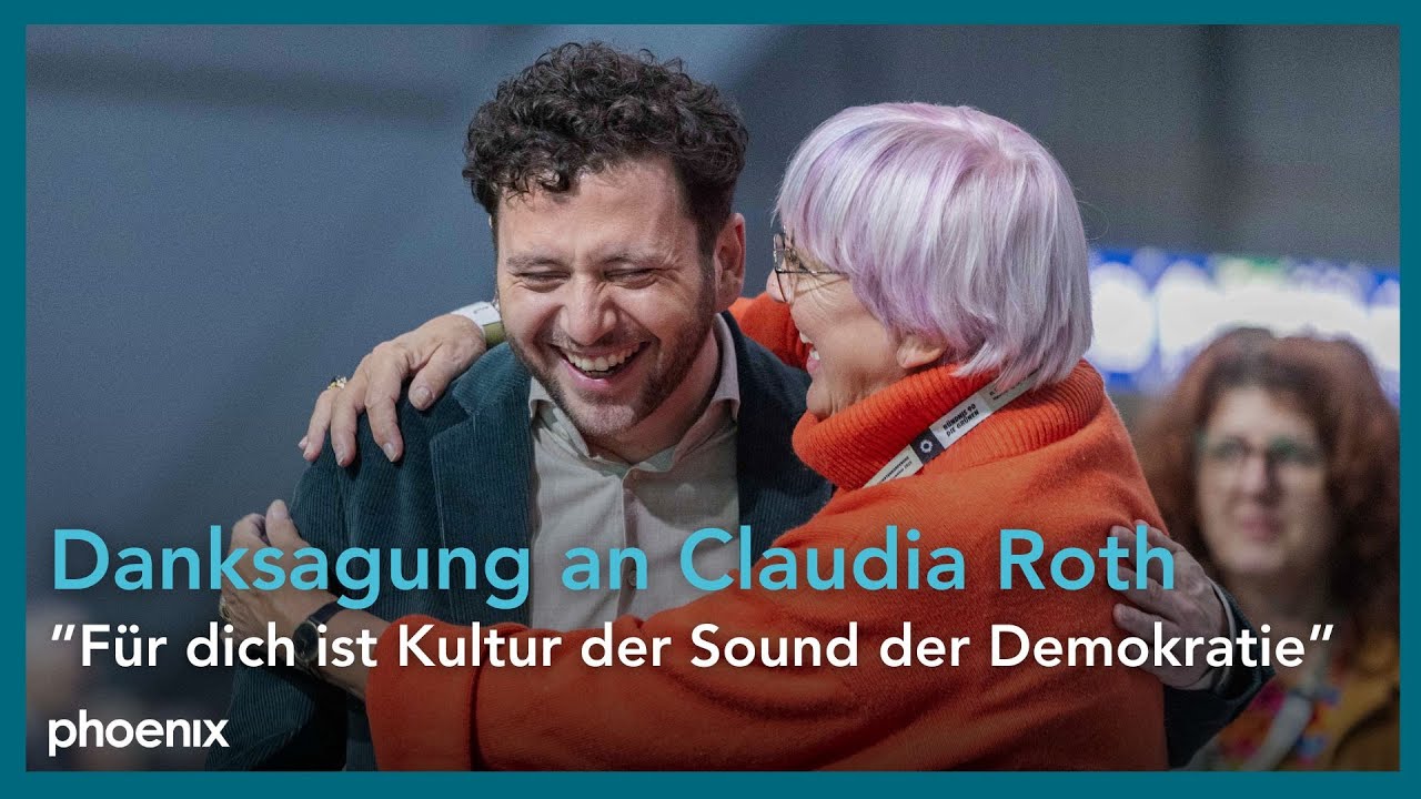Grüne-Parteitag: Danksagung von Felix Banaszak an Claudia Roth | 28.11.2025