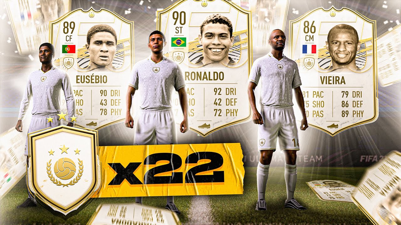 What do you get from 22 Guaranteed Base Icon Upgrade Packs?