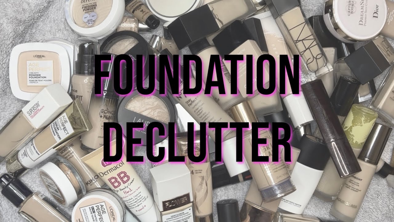 FOUNDATION DECLUTTER 2023 || Новый макияж в новом году // Часть 1