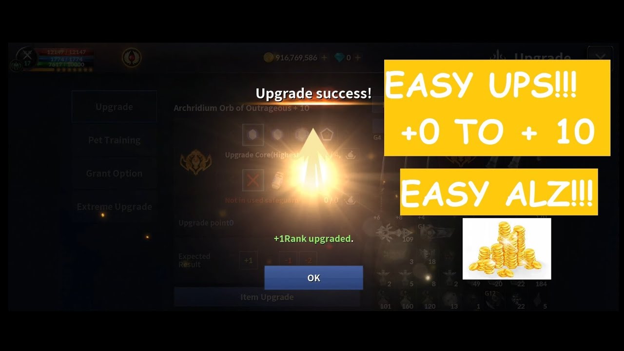 Cabal Mobile:  Easy Upgrade +0 to +10 Tips and Easy Alz Tutorial