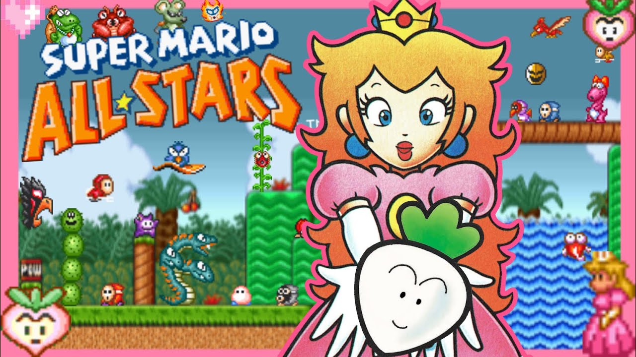 💗 Super Mario All-Stars: Super Mario Bros. 2 SNES - Peach Gameplay (Full Game Walkthrough) 💗