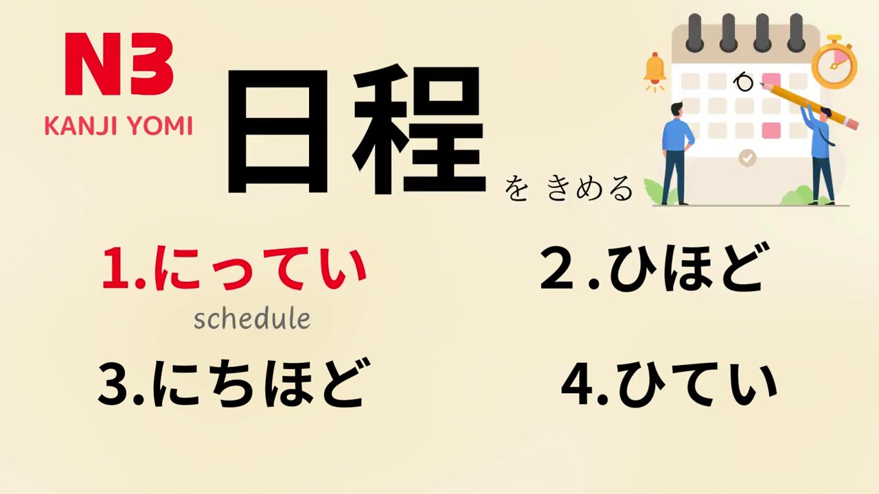JLPT N3 KANJI Quiz 漢字クイズ ⑤日本語能力検定合格！