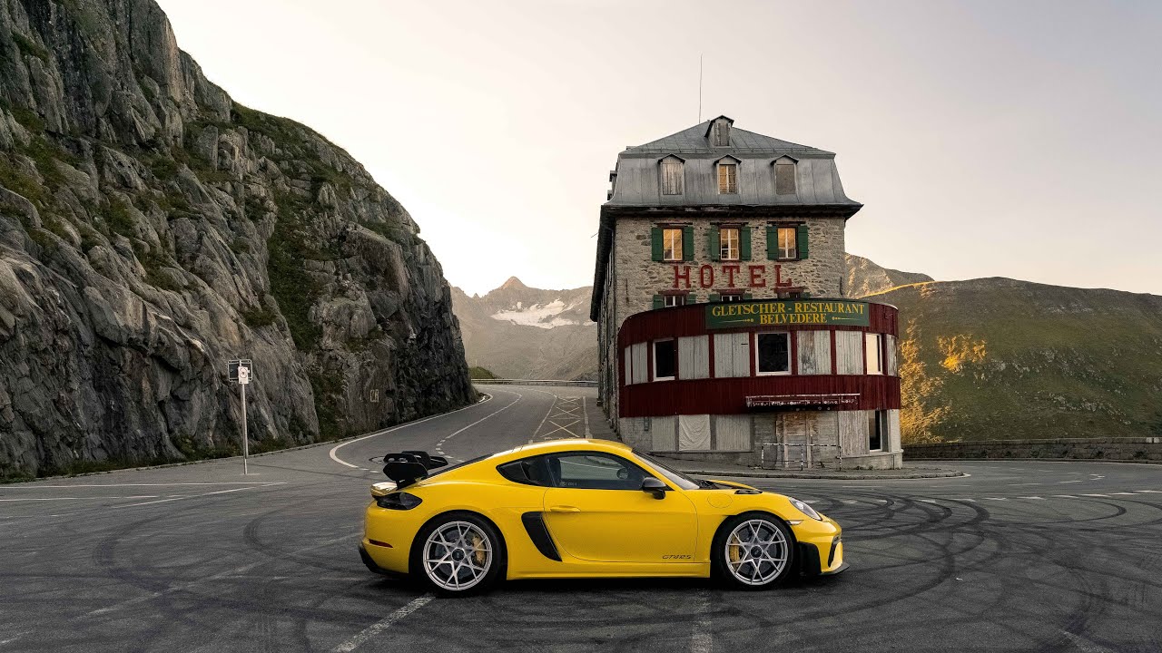 9000 RPM ALPINE ATTACK! Porsche Cayman GT4 RS on Furka & Grimsel Pass SOUND ON!