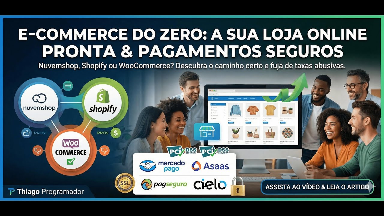 E-commerce do Zero: Nuvemshop, Shopify ou WooCommerce? Qual Escolher?