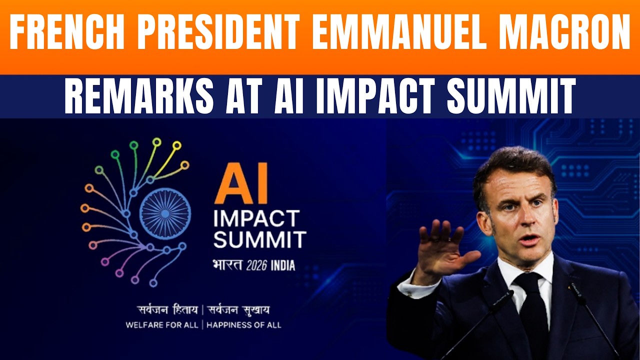 French President Emmanuel Macron Addresses India AI Impact Summit Opening Ceremony In Delhi | News9