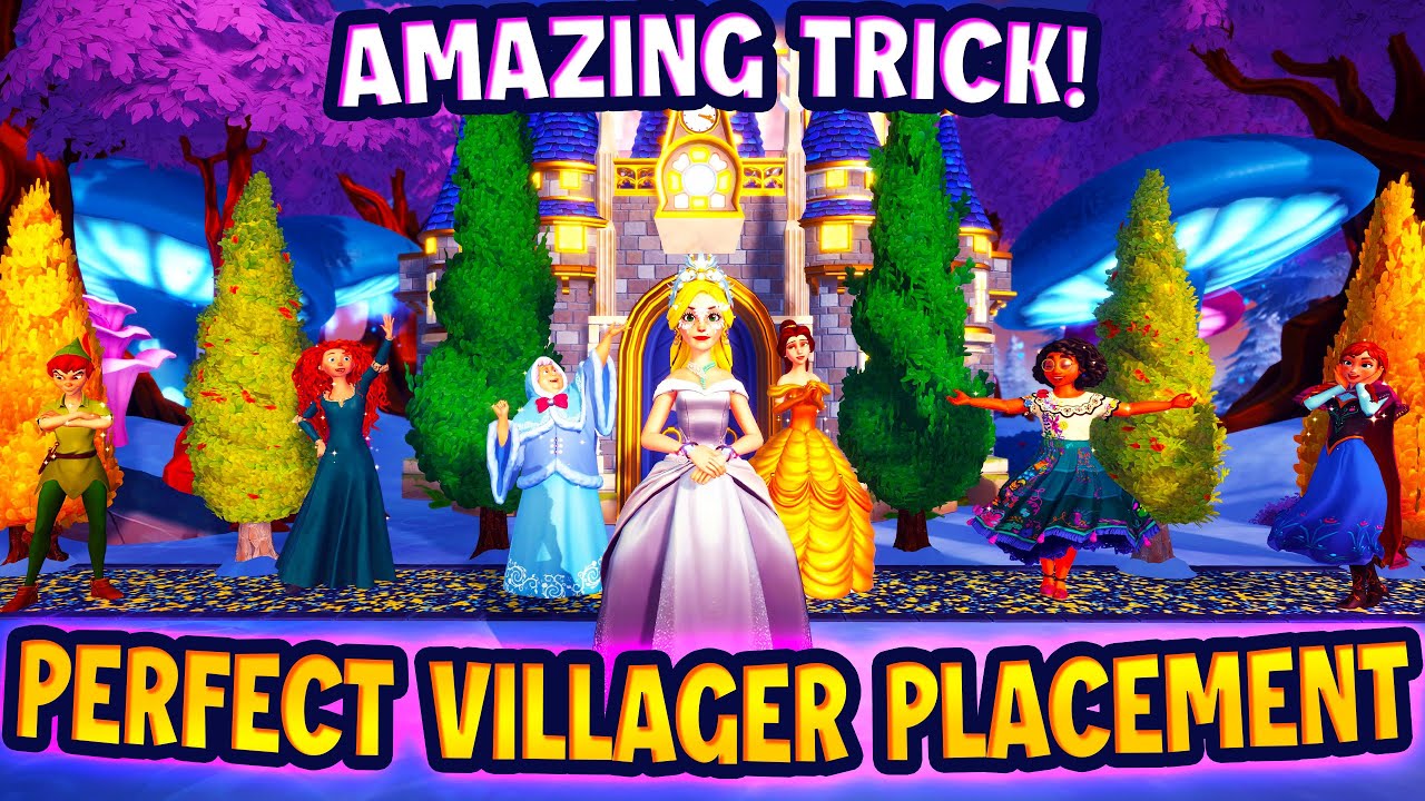 AMAZING TRICK! Easy Perfect Villager Placements Every Time in Disney Dreamlight Valley.
