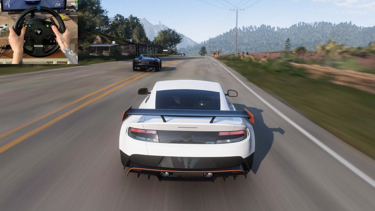 Aston Martin Vantage GT12 VS Racing Cars | Forza Horizon 5 Steering Wheel Gameplay