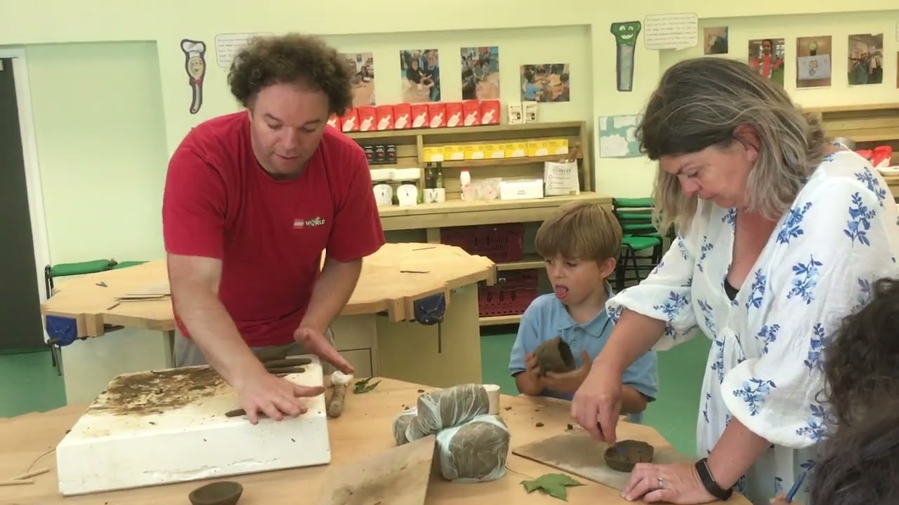 River Clay Project - Children collect clay from the local riverbank to process and make pottery.