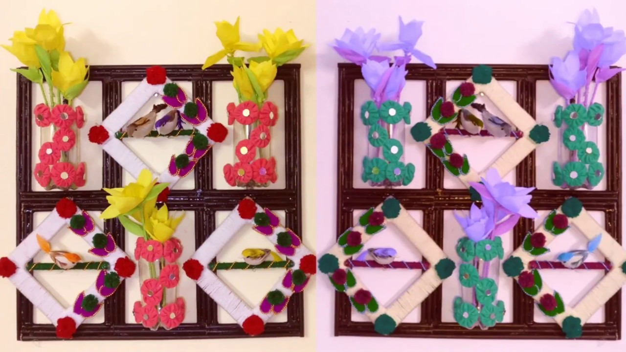 DIY | Wall Hanging Home decor from old plastic bottles and Newspaper | Best out of Waste | Craft