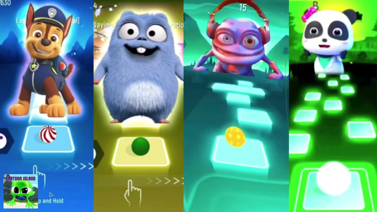 💓 Paw Patrol VS Homster VS Crazy Frog VS Cute Panda  — TILES HOPE: EDM 💓