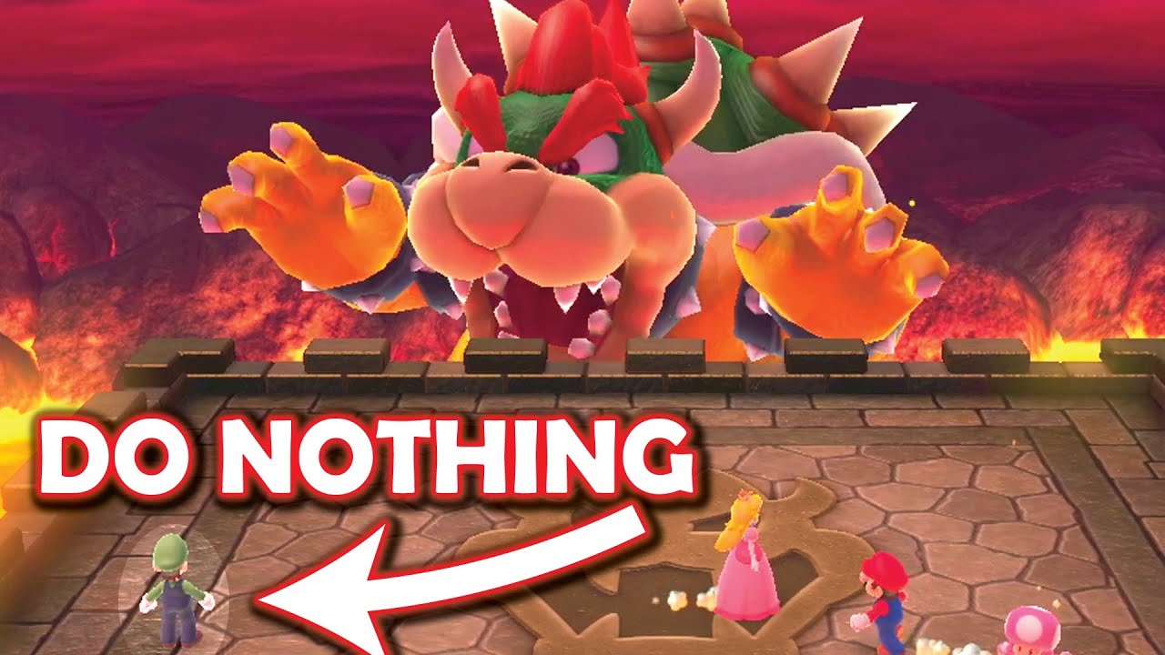 Луиджи побеждает, не делая абсолютно ничего против БОУЗЕРА из Chaos Castle!! (Mario Party 10, уро...