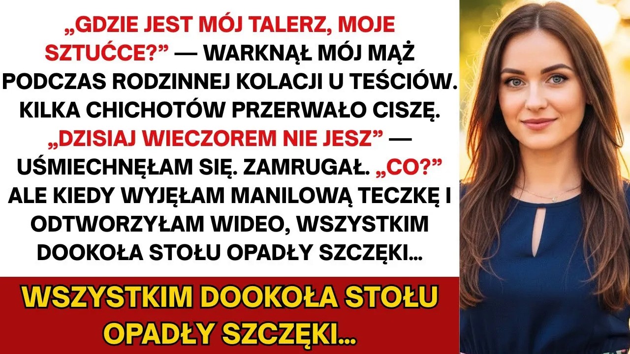 Mój mąż próbował mnie sabotować podczas rodzinnej kolacji z teściami — ale ja miałam własny plan…