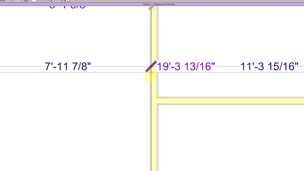 Dimension to the Center Line of Interior Walls with Chief Architect X12