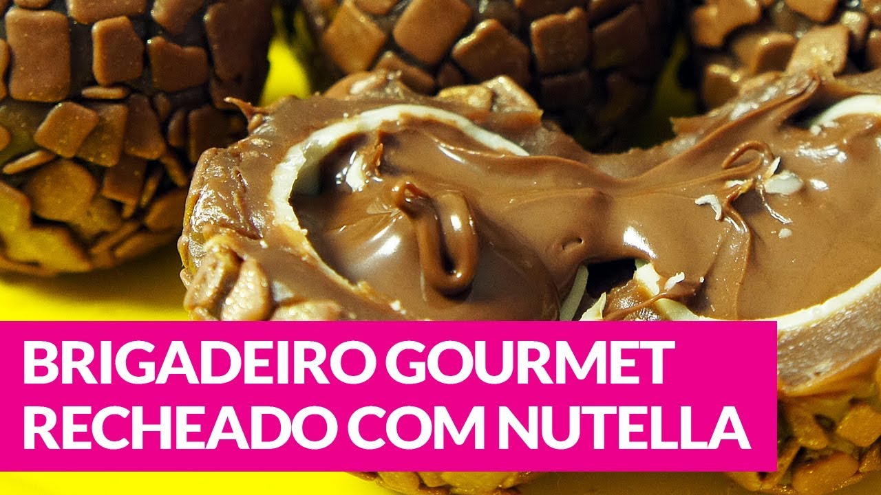 BRIGADEIRO GOURMET RECHEADO COM NUTELLA - LOJA SANTO ANTONIO