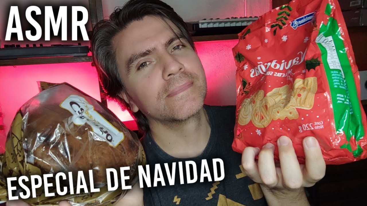 ASMR ESPECIAL de NAVIDAD Comiendo Galletas y Pan de Pascua Chileno 🇨🇱 Voz Susurrada #asmr #asmrvideo