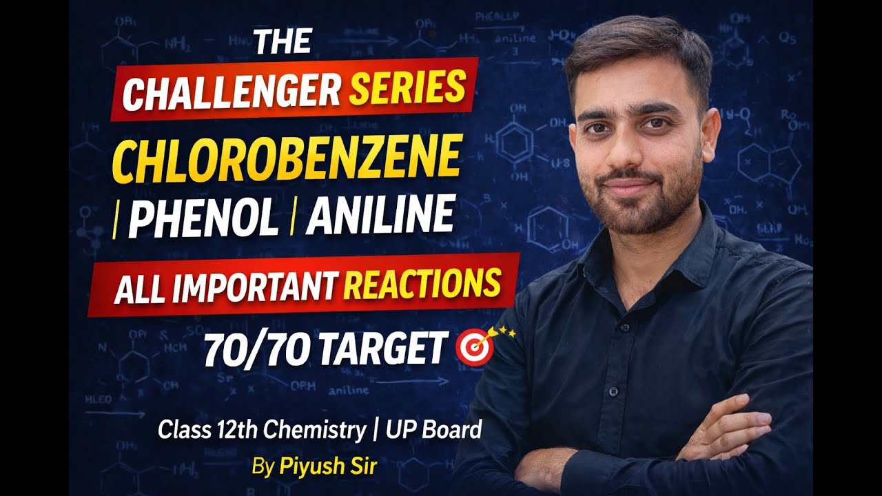 Chlorobenzene and phenol ka chart  up board and CBSC board chemistry by Piyush Upadhyay sir