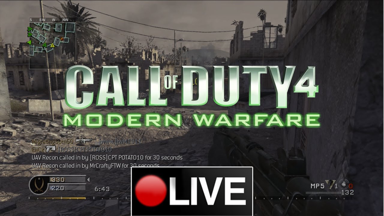 Call Of Duty 4 : LIVE Commentary - MrCraftyFTW (Old School COD)