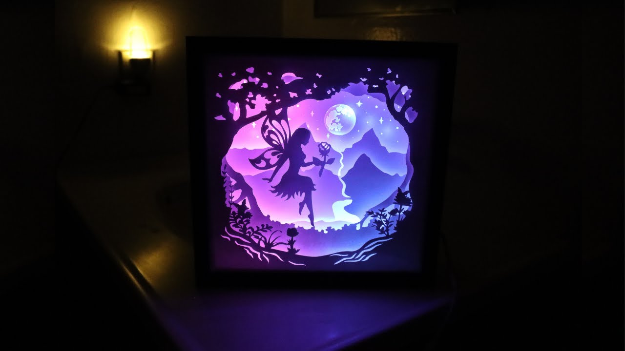 How to Make a Paper-cut Light Box - Fairy- DIY Light Box- Cricut Explore Air 2 Cutting Machine