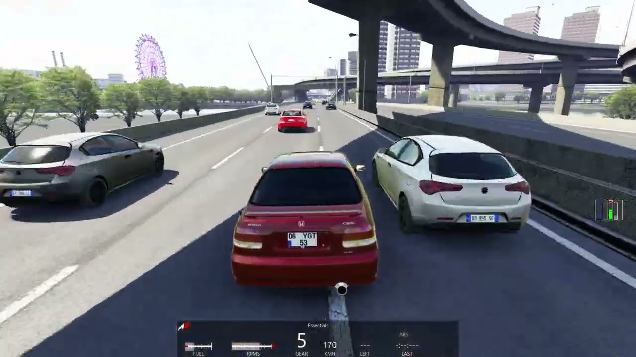 Assetto Corsa honda civic 1.6 ies ile gazladık