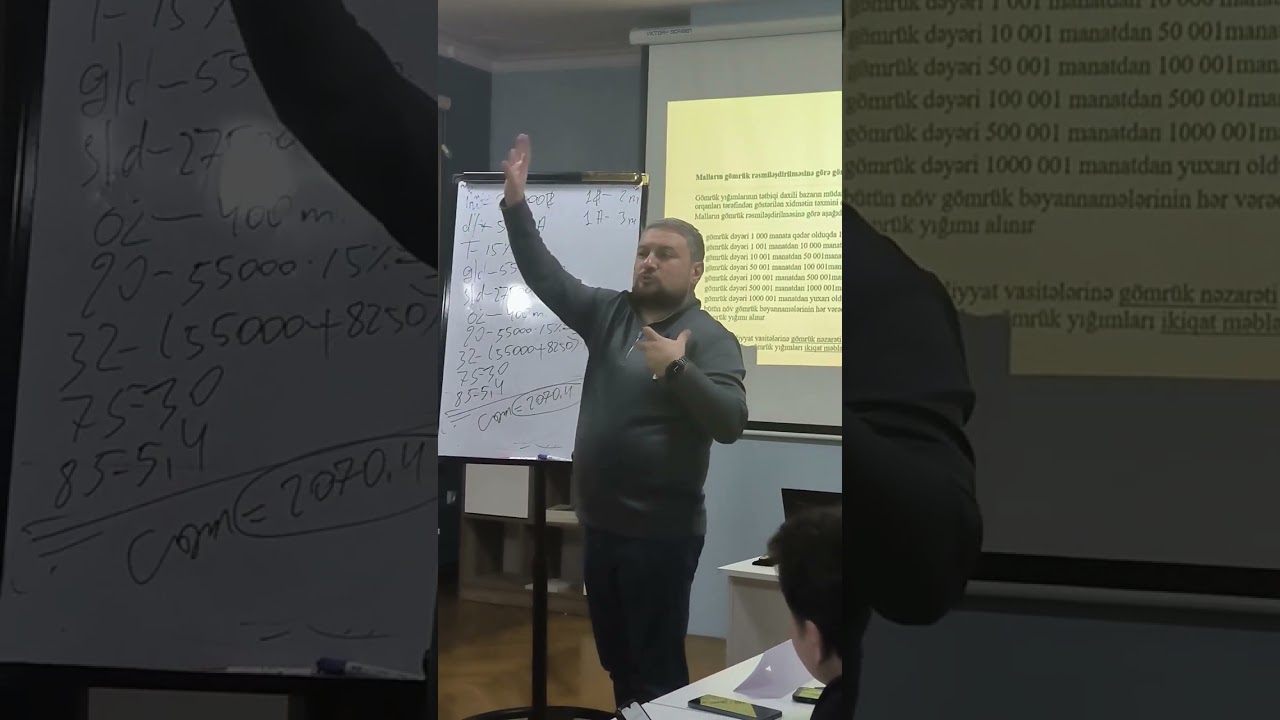 Gömrük rüsumlarının hesablanması.