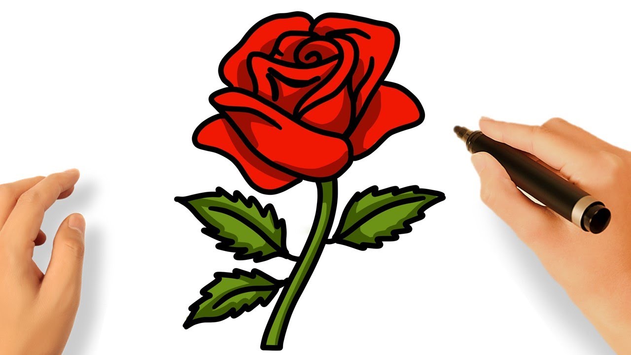 COMMENT DESSINER une ROSE FACILE