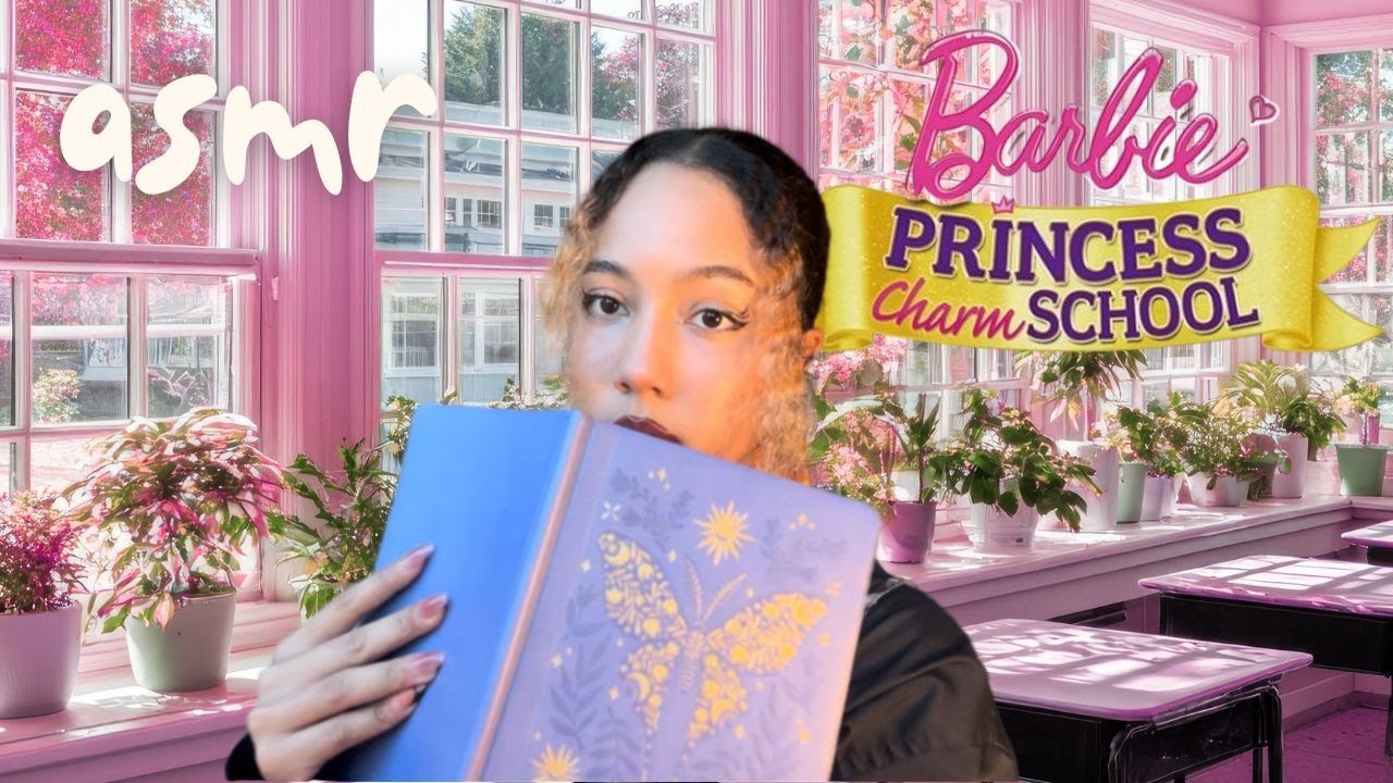 first day at princess charm school 👑|  barbie asmr (mean girl roleplay, whispering, gum chewing)